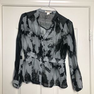 Sheer button up blouse